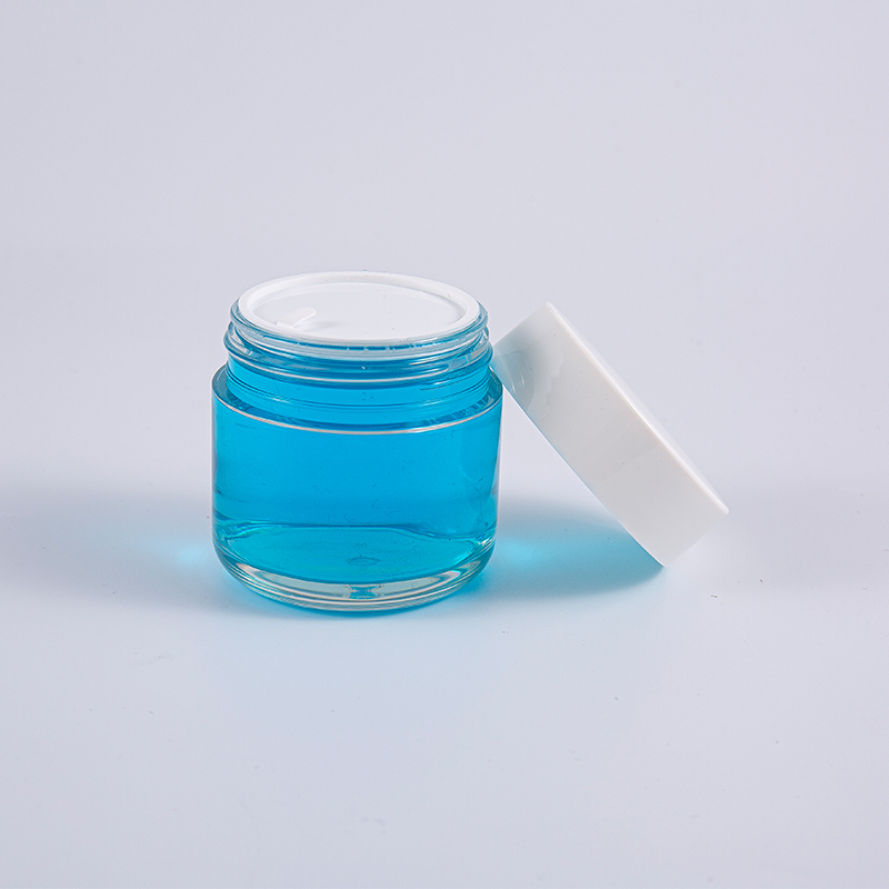 Borcan de cremă PETG de formă rotundă transparentă, 120g, cu perete gros, cu capac cu șurub alb Borcan de cremă PETG de formă rotundă transparentă, 120g, cu perete gros, cu capac cu șurub alb