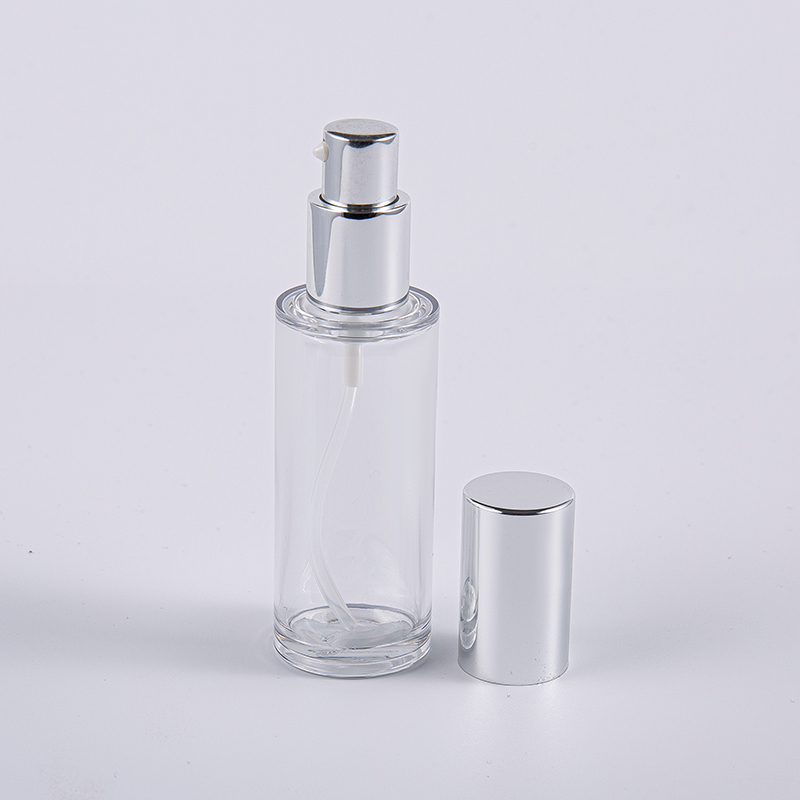 Flacon rotund de loțiune de 35 ml de înaltă calitate cu pompă din aluminiu Utilizare de călătorie Flacon rotund de loțiune de 35 ml de înaltă calitate cu pompă din aluminiu Utilizare de călătorie