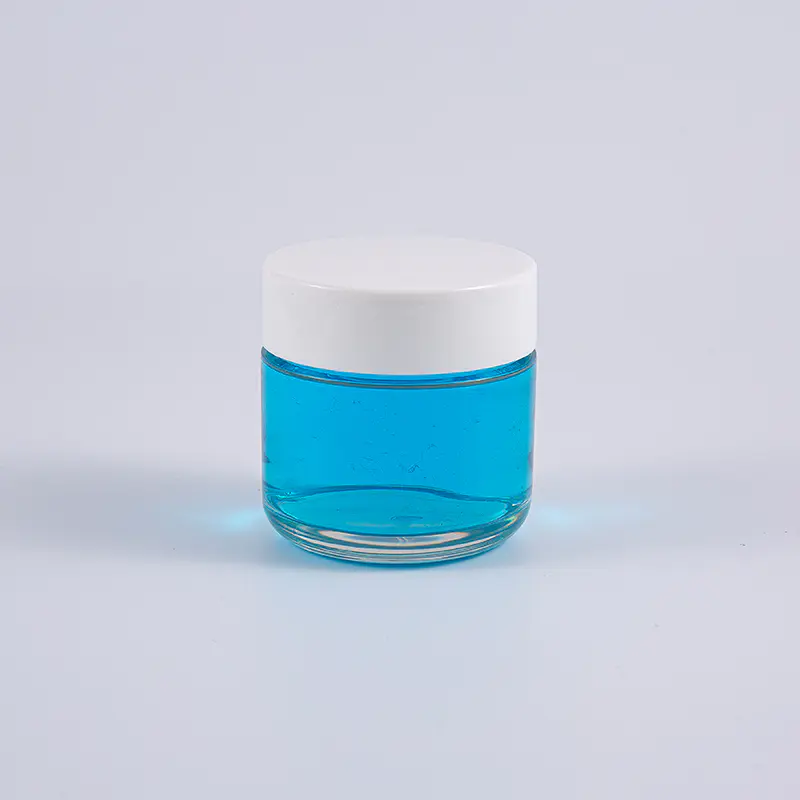 Borcan de cremă PETG de formă rotundă transparentă, 120g, cu perete gros, cu capac cu șurub alb Borcan de cremă PETG de formă rotundă transparentă, 120g, cu perete gros, cu capac cu șurub alb