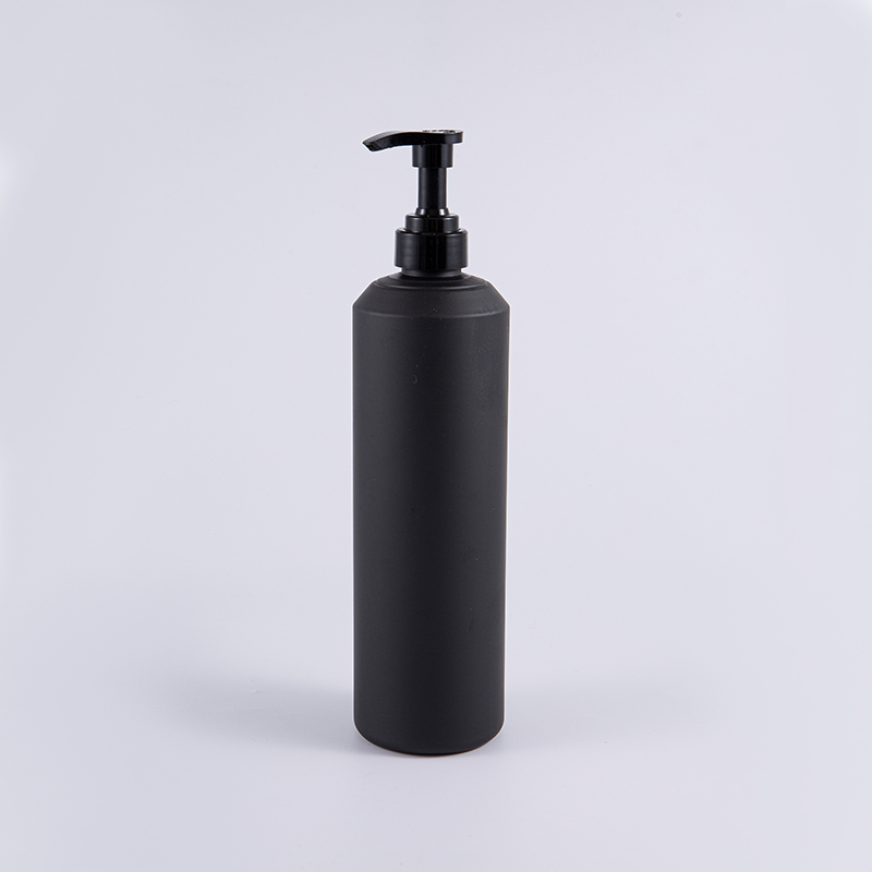 Sticla cu pompă de curățare din PE alb și negru la atingere moale, rotundă, de dimensiune mare, de 1000 ml