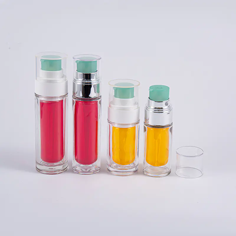 Flacon PETG transparent cu pungă interioară compozită multistrat 30 ml 50 ml sticla vid cu pompă