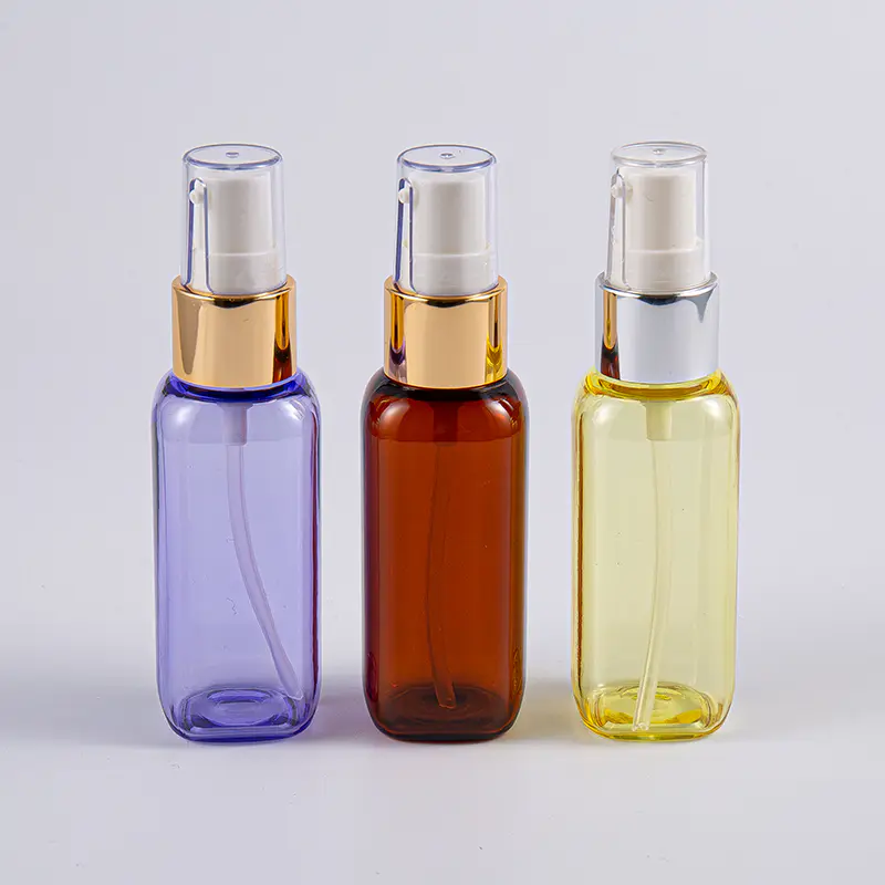Călătorie Folosiți sticla Petg în formă pătrată de 50 ml cu pompă Călătorie Folosiți sticla Petg în formă pătrată de 50 ml cu pompă