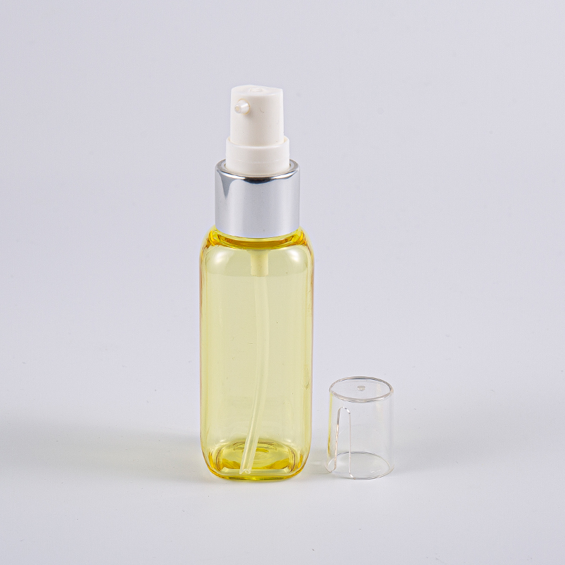 Călătorie Folosiți sticla Petg în formă pătrată de 50 ml cu pompă Călătorie Folosiți sticla Petg în formă pătrată de 50 ml cu pompă