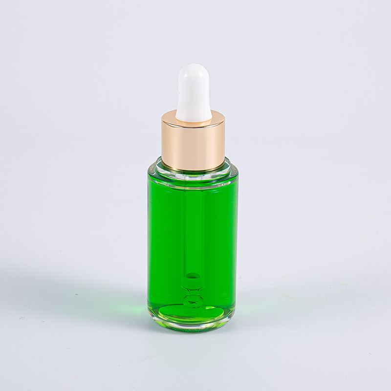 Sticlă rotundă de loțiune de 35 ml de înaltă calitate cu pompă din aluminiu Utilizare de călătorie