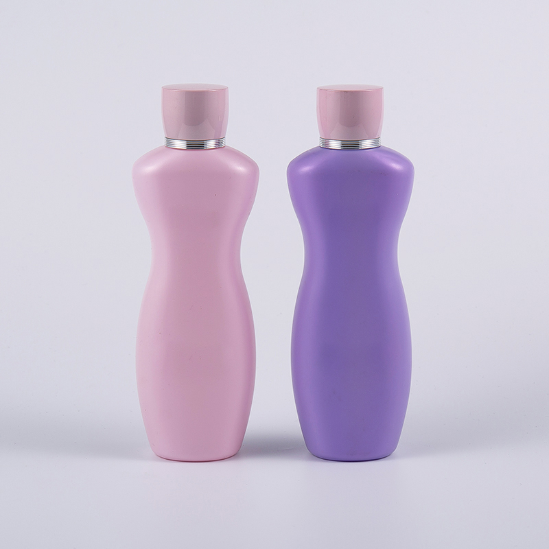 Roz Violet Culoare Formă Ergonomică 200 ml PE Loțiune de corp Flacon pentru spălat baie