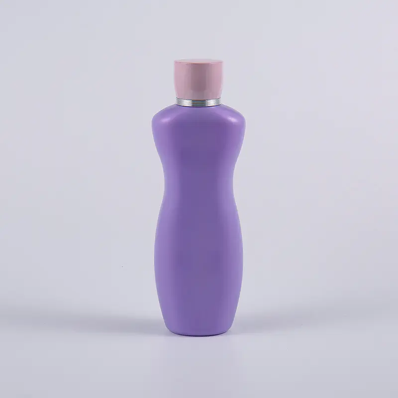 Roz Violet Culoare Formă Ergonomică 200 ml PE Loțiune de corp Flacon pentru spălat baie